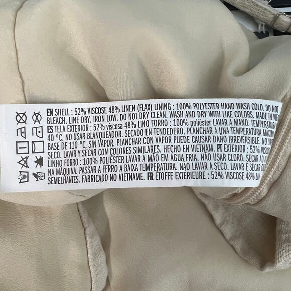 Forever21 Linen Blend Coquette Chic Beach Coastal Feminine Womens Crop Top Large - Picture 5 of 7